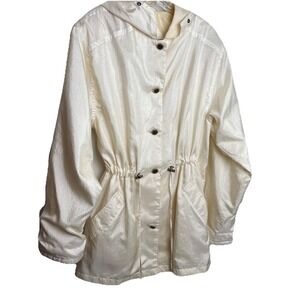 Current Seen Lightweight Shimmer Jacket Women's M/M Champagne color Button Front